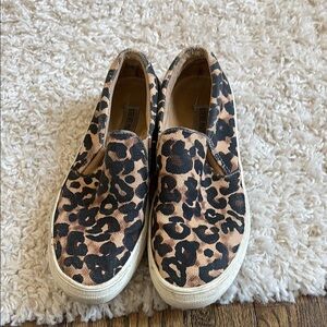 Steve Madden Brown and Black Slip-On Sneakers